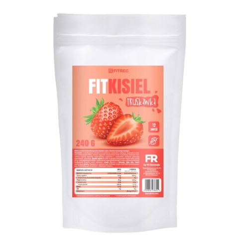 FitRec Fit Kisiel bez cukru 240 g o smaku truskawkowym FitRec Fit Kisiel bez cukru 240 g o smaku truskawkowym