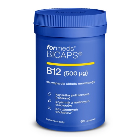 ForMeds Bicaps B12 witamina B12 60 kapsułek wegańskich ForMeds Bicaps B12 witamina B12 60 kapsułek wegańskich