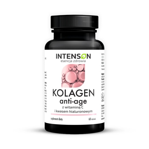 Intenson Anti-Age Kolagen + Kwas Hialuronowy + Witamina C 60 tabletek Intenson Anti-Age Kolagen + Kwas Hialuronowy + Witamina C 60 tabletek
