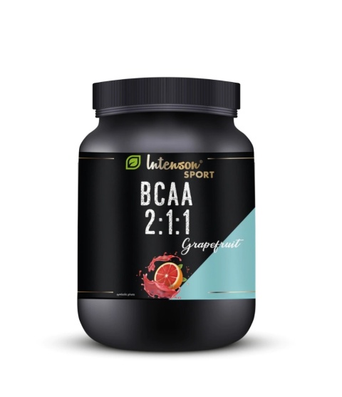 Intenson BCAA w proszku 600 g o smaku grejpfrutowym Intenson BCAA w proszku 600 g o smaku grejpfrutowym