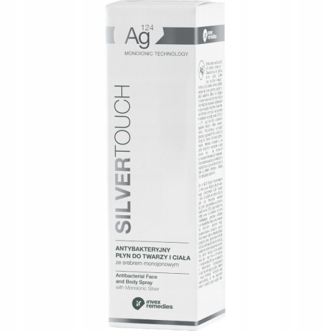 Invex Remedies Antybakteryjny płyn do twarzy i ciała 200 ml ze srebrem monojonowym Ag124 Invex Remedies Antybakteryjny płyn do twarzy i ciała 200 ml ze srebrem monojonowym Ag124