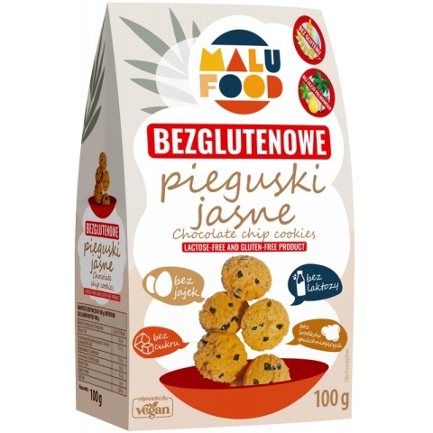 Malu Food Ciastka pieguski jasne bez cukru bezglutenowe 100 g Malu Food Ciastka pieguski jasne bez cukru bezglutenowe 100 g