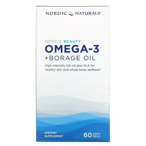 Nordic Naturals Nordic Beauty Omega-3 + Borage Oil 60 kapsułek Nordic Naturals Nordic Beauty Omega-3 + Borage Oil 60 kapsułek