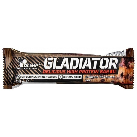 Olimp Baton Wysokobiałkowy Gladiator 60g o smaku brownie Olimp Baton Wysokobiałkowy Gladiator 60g o smaku brownie