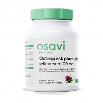 Osavi Ostropest plamisty Sylimaryna 100 mg 120 kapsułek Osavi Ostropest plamisty Sylimaryna 100 mg 120 kapsułek