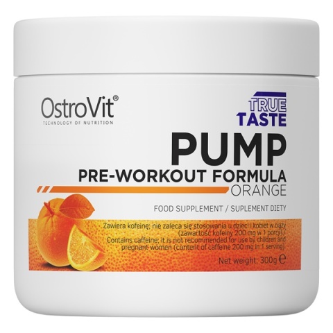 OstroVit PUMP Pre-Workout Formula 300 g o smaku pomarańczowym OstroVit PUMP Pre-Workout Formula 300 g o smaku pomarańczowym
