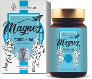 Pharmaverum Taurynian Magnezu T1000 + B6 60 kapsułek