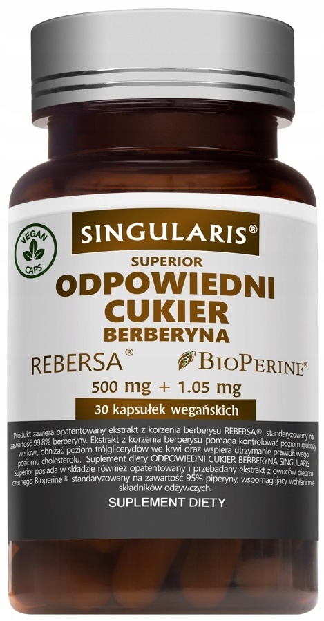 Singularis Odpowiedni Cukier Berberyna 30 kapsułek Singularis Odpowiedni Cukier Berberyna 30 kapsułek