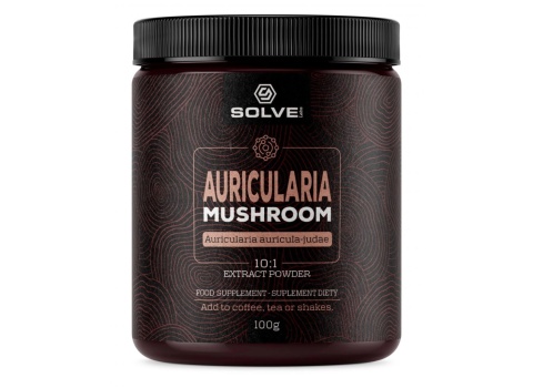 SolveLabs Auricularia (Uszak bzowy) 10:1 Mushroom Powder 100g SolveLabs Auricularia (Uszak bzowy) 10:1 Mushroom Powder 100g