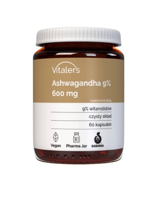 Vitaler's Ashwaghanda 9% 600 mg 60 kapsułek