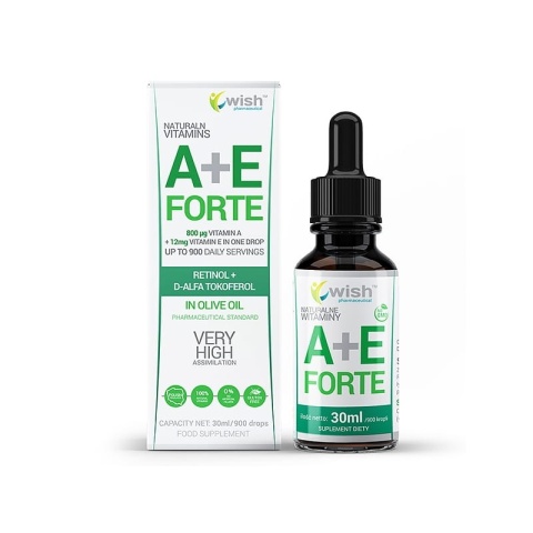 Wish Naturalna Witamina A+E Forte w kroplach 30ml Wish Naturalna Witamina A+E Forte w kroplach 30ml