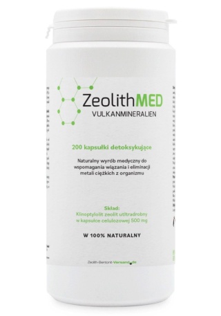 ZeolithMED ® Klinoptylolit Zeolit Ultradrobny 500 mg 200 kapsułek