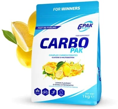 6PAK Carbo PAK 1kg o smaku cytrynowym 6PAK Carbo PAK 1kg o smaku cytrynowym