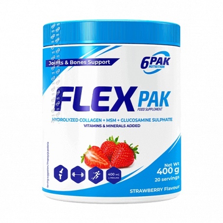 6PAK Flex Pak 400g o smaku truskawkowym 6PAK Flex Pak 400g o smaku truskawkowym