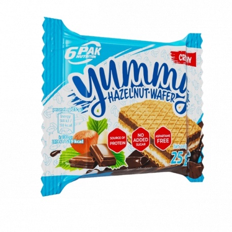 6PAK Yummy Hazelnut Wafer 25g 6PAK Yummy Hazelnut Wafer 25g