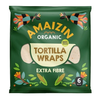 Amaizin Tortilla Wraps Z Otrębami BIO (6 sztuk) 240 g