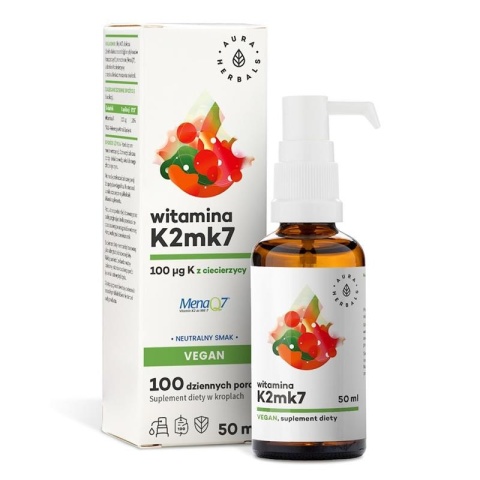 Aura Herbals Witamina K2 100 µg Vegan 50 ml Aura Herbals Witamina K2 100 µg Vegan 50 ml