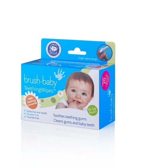 BRUSH-BABY Teething Wipes Chusteczki do dziąseł i zębów (0-16 mc) 20 sztuk BRUSH-BABY Teething Wipes Chusteczki do dziąseł i zębów (0-16 mc) 20 sztuk