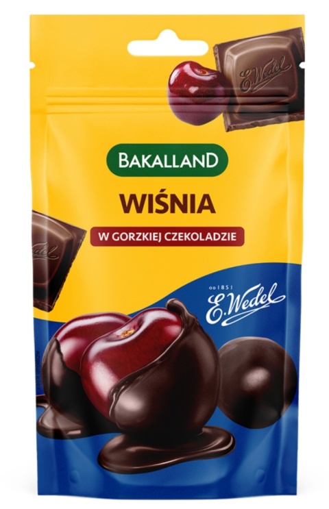 Bakalland Wiśnia w gorzkiej czekoladzie 74 g Bakalland Wiśnia w gorzkiej czekoladzie 74 g