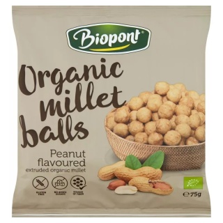 Biopont Chrupki Jaglane Z Orzeszkami Ziemnymi Prażonymi Bezgl. BIO 75 g