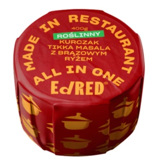 EdRED Roślinny Kurczak Tikka Masala Z Brązowym Ryżem 400 g