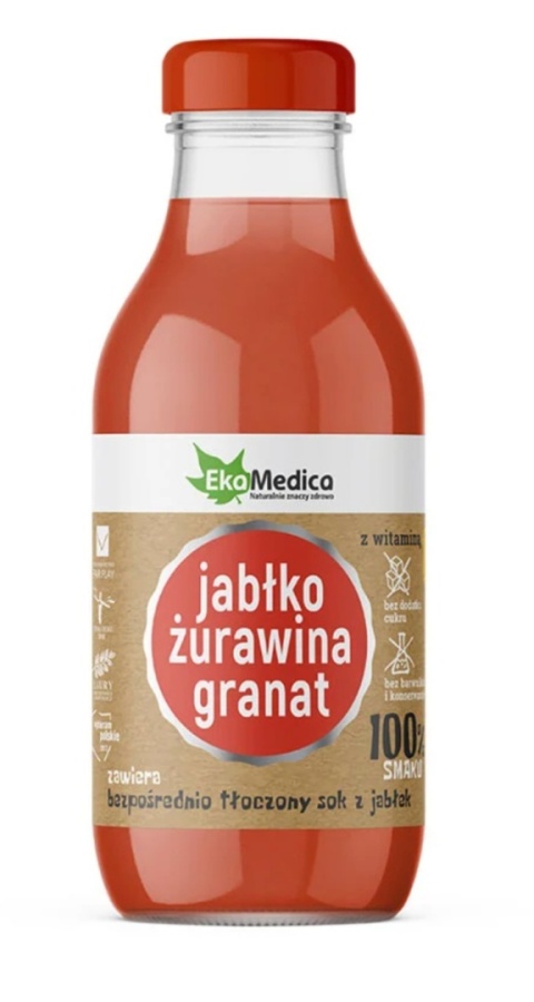 EkaMedica Sok jabłko żurawina granat 300 ml EkaMedica Sok jabłko żurawina granat 300 ml