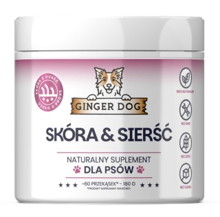 Ginger Dog Skóra i Sierść - piękna i zdrowa sierść przekąski 180 g
