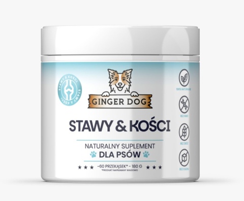 Ginger Dog Stawy i Kości - mobilność i siła przekąski 180 g Ginger Dog Stawy i Kości - mobilność i siła przekąski 180 g