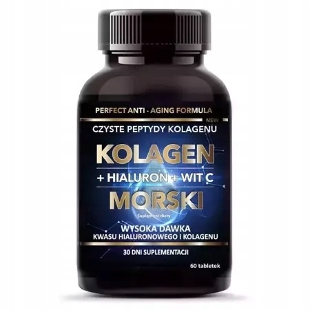 Intenson Kolagen morski + Witamina C + hialuron 60 tabletek Intenson Kolagen morski + Witamina C + hialuron 60 tabletek