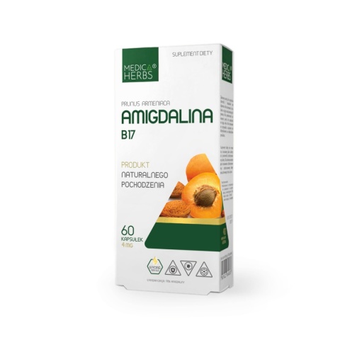 Medica Herbs Amigdalina B17 60 kapsułek Medica Herbs Amigdalina B17 60 kapsułek