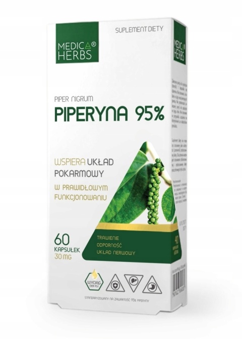 Medica Herbs Piperyna 95% 60 kapsułek Medica Herbs Piperyna 95% 60 kapsułek