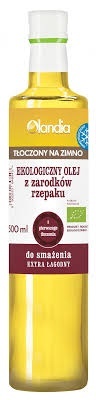 OLANDIA Olej rzepakowy do smażenia BIO 500 ml OLANDIA Olej rzepakowy do smażenia BIO 500 ml