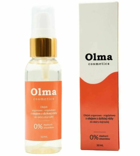 Olma Cosmetics Olejek arganowo-migdałowy z olejkiem z dzikiej róży 50 ml Olma Cosmetics Olejek arganowo-migdałowy z olejkiem z dzikiej róży 50 ml