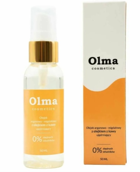 Olma Cosmetics Olejek arganowo-migdałowy z olejkiem z kawy ujędrniający 50ml Olma Cosmetics Olejek arganowo-migdałowy z olejkiem z kawy ujędrniający 50ml