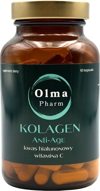 Olma Pharm KOLAGEN ANTI-AGE Kwas hialuronowy Witamina C 90 kapsułek