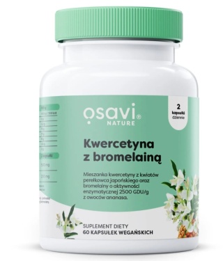 Osavi Kwercetyna z Bromelaniną 60 kapsułek wegańskich