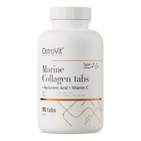 OstroVit Kolagen Morski, Kwas Hialuronowy, Witamina C 90 tabletek OstroVit Kolagen Morski, Kwas Hialuronowy, Witamina C 90 tabletek