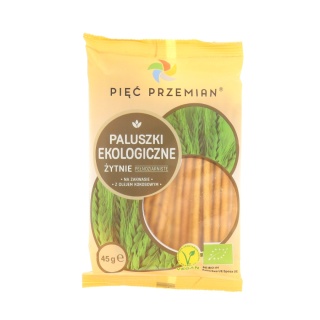 Pięć Przemian Paluszki Żytnie Pełnoziarniste BIO 45 g