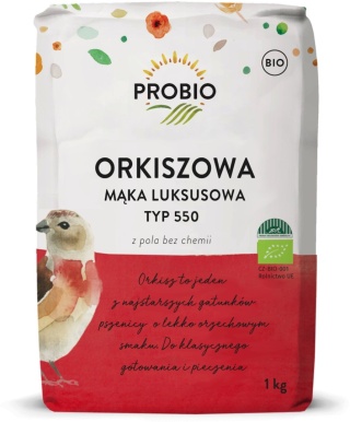 Probio Mąka Orkiszowa Luksusowa Typ 550 BIO 1 kg