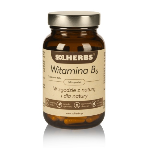 SOLHERBS Witamina B6 60 kapsułek SOLHERBS Witamina B6 60 kapsułek