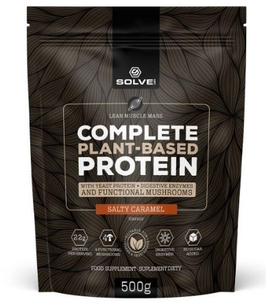 SolveLabs Complete Plant-based Protein 500g o smaku słonego karmelu SolveLabs Complete Plant-based Protein 500g o smaku słonego karmelu