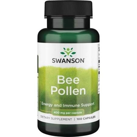 Swanson Bee Pollen (Pyłek Pszczeli) 400mg 100 kapsułek Swanson Bee Pollen (Pyłek Pszczeli) 400mg 100 kapsułek