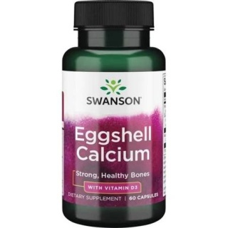 Swanson Eggshell Calcium & Vitamin D3 60 kapsułek