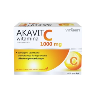 VITADIET AKAVIT Witamina C 1000 mg 60 kapsułek