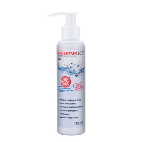 Aura Herbals Srebro Koloidalne 50 ppm w żelu Argentum 200 150 ml Aura Herbals Srebro Koloidalne 50 ppm w żelu Argentum 200 150 ml