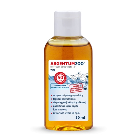 Aura Herbals Srebro Koloidalne 50 ppm w żelu Argentum 200 50 ml Aura Herbals Srebro Koloidalne 50 ppm w żelu Argentum 200 50 ml