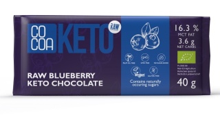 COCOA Czekolada Z Jagodami I Olejem MCT Bezglutenowa KETO BIO 40 g