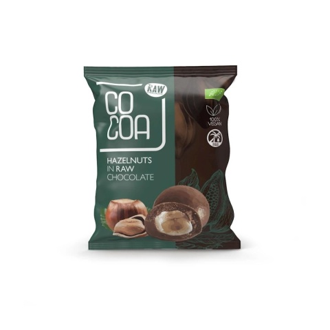 COCOA Orzechy Laskowe W Surowej Czekoladzie BIO 70 g COCOA Orzechy Laskowe W Surowej Czekoladzie BIO 70 g