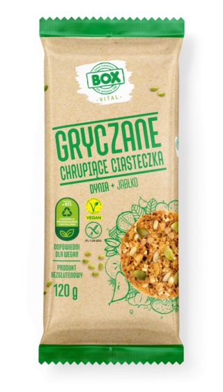 Frank&Oli Ciastka Gryczane Bezglutenowe Dynia + Jabłko 120g