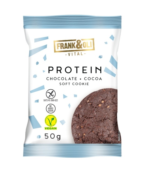 Frank&Oli Ciastko Proteinowe Brownie bez dodatku cukru 50g Frank&Oli Ciastko Proteinowe Brownie bez dodatku cukru 50g
